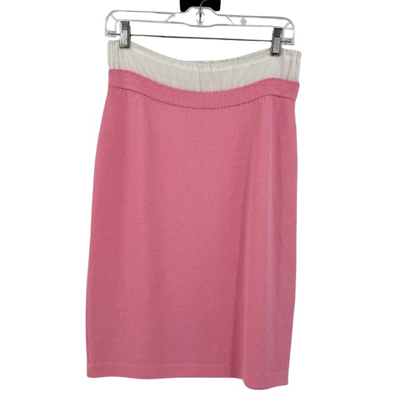 Vintage St. John Knit Skirt Pink Rose Knee Length Classic...